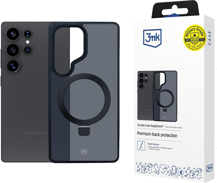 Etui 3MK Smoke Case Mag&Stand do Samsung Galaxy S25 Ultra Dark Blue (5903108625388) - obraz 10