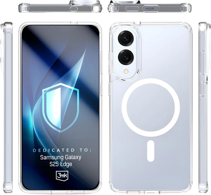 Панель 3MK Armor MagCase для Samsung Galaxy S25 Edge Transparent (5903108658638) - зображення 7