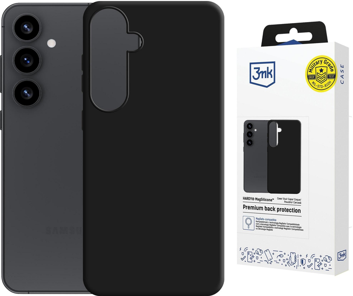 Etui 3MK HARDY MagSilicone do Samsung Galaxy S25 Black (5903108661287) - obraz 6