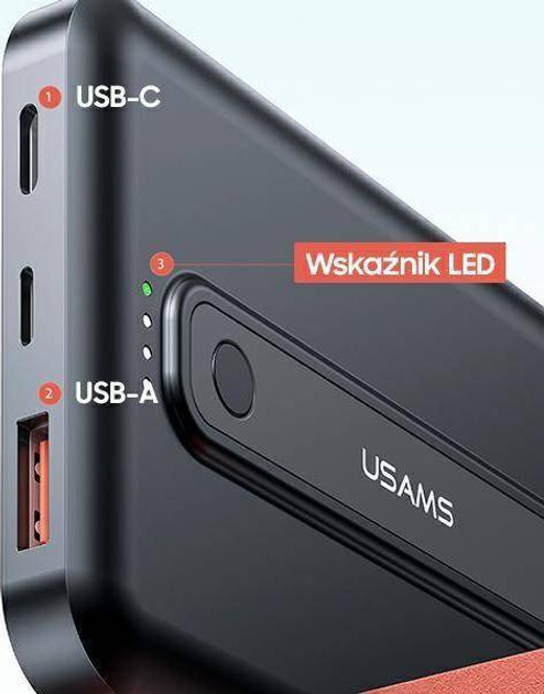 УМБ Usams US-CD173 Magnetic Wireless 10000mAh 20WQC3.0+PD Black (6958444976914) - зображення 2