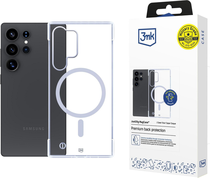 Etui 3MK Just20g MagCase do Samsung Galaxy S25 Ultra Transparent (5903108629041) - obraz 1