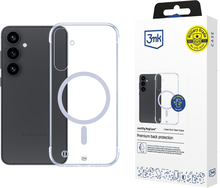 Etui 3MK Just20g MagCase do Samsung Galaxy S25+ Transparent (5903108629058) - obraz 1