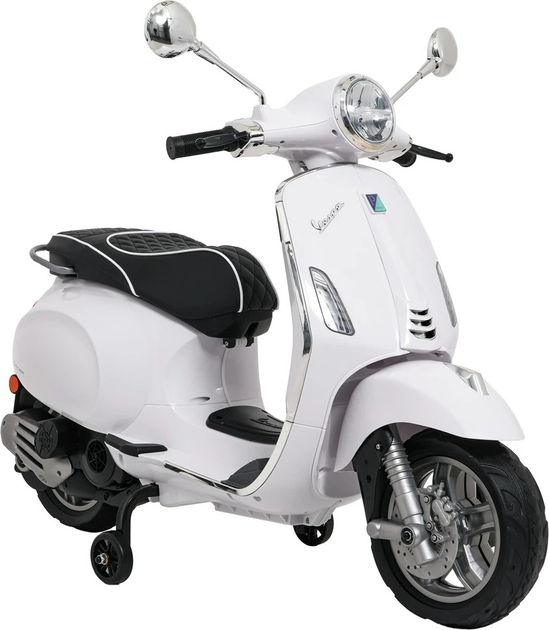 Електричний скутер для дітей Vespa Roma Білий (5903864984675) - зображення 3