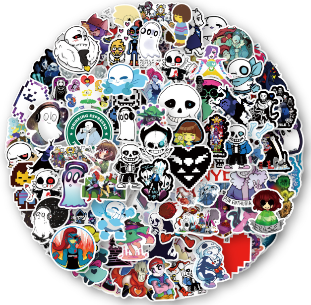 Набор наклеек Undertale Андертейл Подземная сказка 50 штук стикерпак на авто телефон ноутбук самокат гаджеты (SVS) - Фото 1 Набор наклеек Undertale Андертейл Подземная сказка 50 штук стикерпак на авто телефон ноутбук самокат гаджеты (SVS) - изображение 1