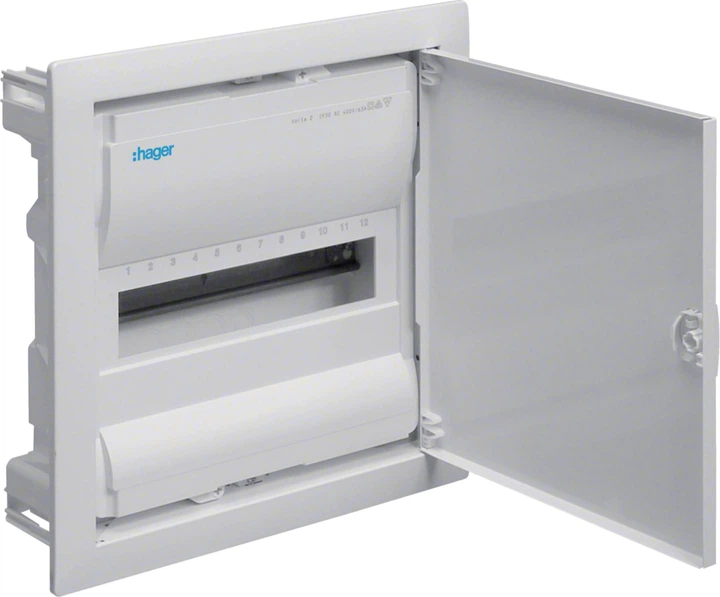 Розподільний щит Hager Volta VU12AT 1 ряд, 12 модулів, IP30, QC (3250616614895) - зображення 1