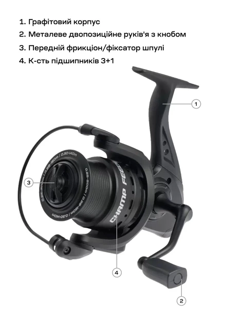 Катушка фидерная Brain Champ Feeder 6000 3+1BB 4.8:1 - Фото 5 Катушка фидерная Brain Champ Feeder 6000 3+1BB 4.8:1 - изображение 5