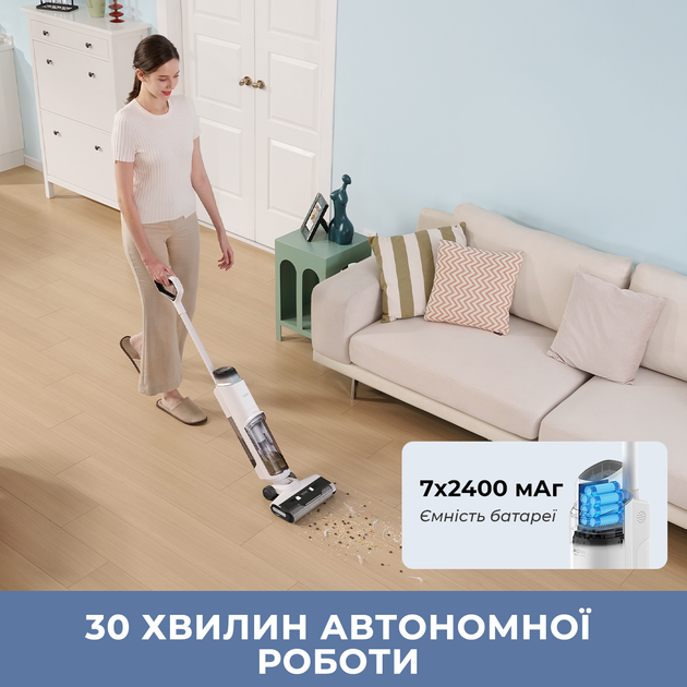 Акумуляторний миючий пилосос Mova K10 Pro (BVC-T8) - Фото 4 Акумуляторний миючий пилосос Mova K10 Pro (BVC-T8) - зображення 4