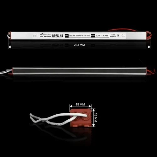 Блок питания BIOM Professional DC12 48W BPFS-48-12 4А stick герметичный - Фото 2 Блок питания BIOM Professional DC12 48W BPFS-48-12 4А stick герметичный - изображение 2
