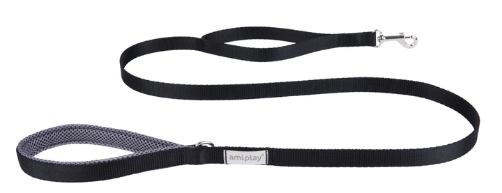  Повідець Amiplay Samba M 150 x 2 см Чорний (5907563279889) - зображення 1