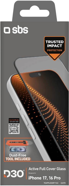 Szkło hartowane SBS D3O Screen Protector do Apple iPhone Air (8018417524950) - obraz 2