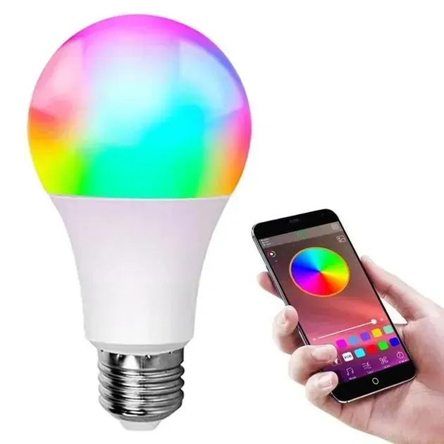 Музична дисколампа Bluetooth RGB Пульт цоколь Е27 - зображення 2
