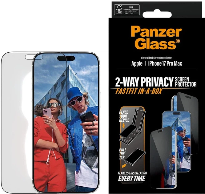 Szkło hartowane Panzer Glass FastFit Ultra-Wide Fit do Apple iPhone 17 Pro Max (5715685030512) - obraz 3