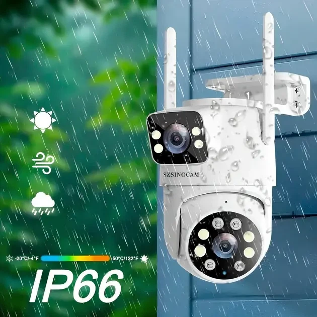 Беспроводная поворотная WiFi камера SZSINOCAM TY-Q2 O-KAM Pro / Внешняя камера видеонаблюдения - изображение 2