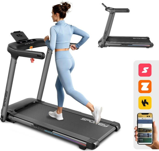 Електрична бігова доріжка Spokey Selena 946153 (5905339461537) - зображення 7