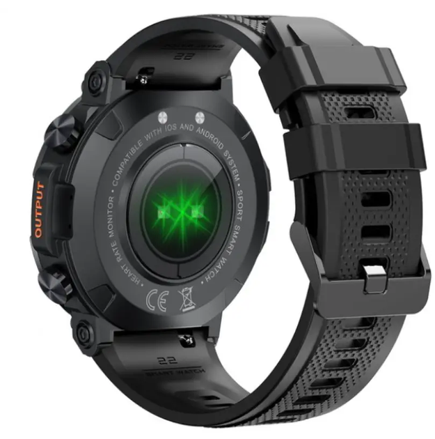Смарт годинник тактичний військовий Mevaden Hunter Army Black 1.39 inch Bluetooth 5.0 дзвінки - Фото 3 Смарт годинник тактичний військовий Mevaden Hunter Army Black 1.39 inch Bluetooth 5.0 дзвінки - изображение 3