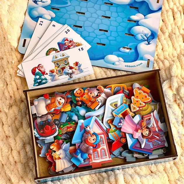 Детская развивающая игра с карточками "Новогодняя панорама" - Фото 7 Детская развивающая игра с карточками "Новогодняя панорама" - изображение 7