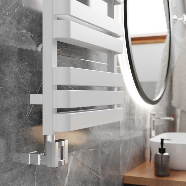 Elektryczna suszarka do ręczników Terma Warp T Bold Biała (WLLWB065050 KWCRE8MEGU) - obraz 3