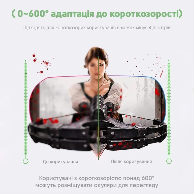 VR Очки виртуальной реальности INSPIRE для смартфонов VR Park с джостиком Terios T3 Black - изображение 6