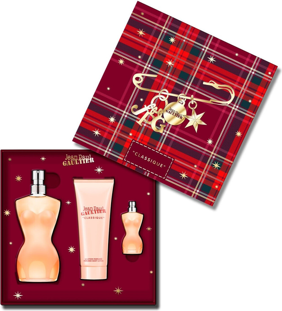 Набір для жінок Jean Paul Gaultier Classique Туалетна вода 100 мл + Лосьйон для тіла 75 мл + Мініатюра Туалетна вода 6 мл (8435415112918) - зображення 3