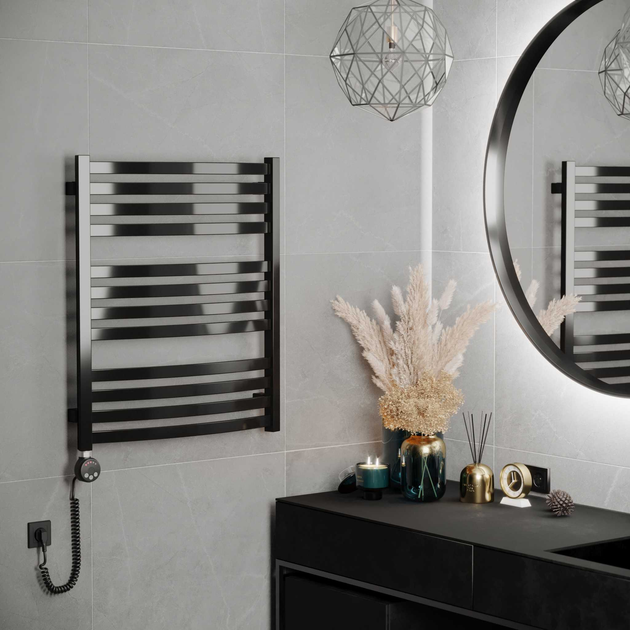 Сушарка для рушників електрична Terma D01 Чорна (WLLD1071060 K9P5E8MEGU) - зображення 3