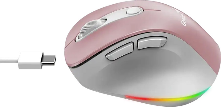 Mysz Genius Ergo 9000S Pro Wireless/Bluetooth Pink (31030039403) - obraz 5
