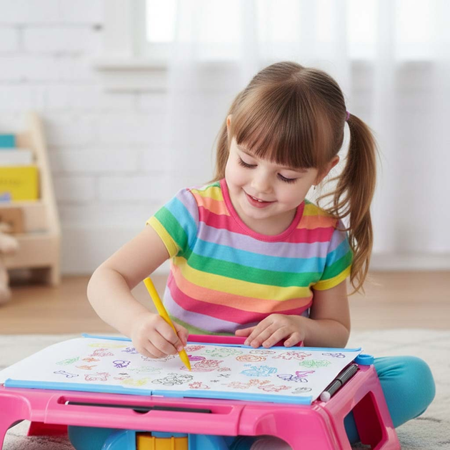 Projektor do rysowania KIK stolik karty Różowy (KX2933) (5903039769199) - obraz 12