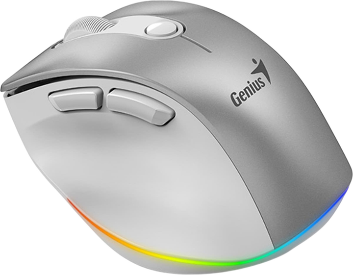 Mysz Genius Ergo 9000S Pro Wireless/Bluetooth Silver (31030039402) - obraz 4