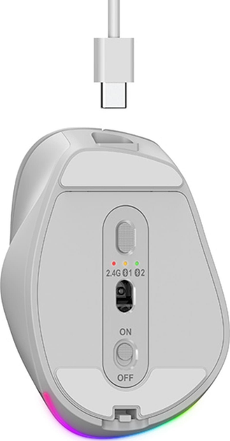 Mysz Genius Ergo 9000S Pro Wireless/Bluetooth Silver (31030039402) - obraz 7