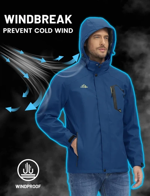 Чоловіча куртка ветровка синя 2XL - зображення 6