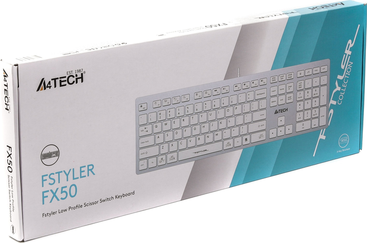 Klawiatura przewodowa A4Tech FX50 USB White (FX50-WH) - obraz 5