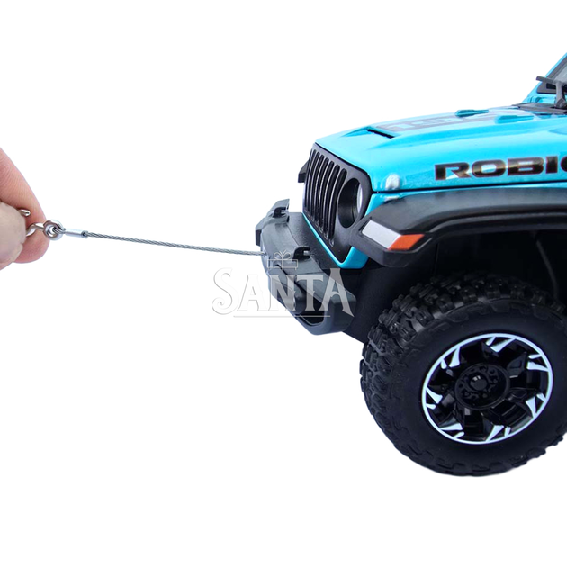 Машинка метал Jeep Wrangler Rubicon джип вранглер блакитний 1:24