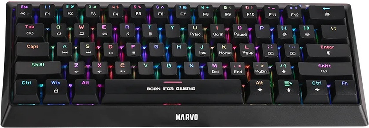 Klawiatura przewodowa Marvo KG962G Hecate 61R Jixian Blue USB Black (KG962G EN-B) - obraz 2