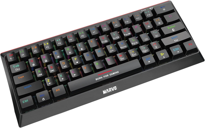 Klawiatura przewodowa Marvo KG962G Hecate 61R Jixian Blue USB Black (KG962G EN-B) - obraz 3