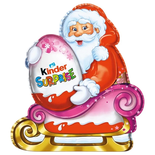 Шоколадний Дід Мороз Kinder Surprise Hollow Santa reviews in Chocolate Pink 75 г - Фото 1 Шоколадний Дід Мороз Kinder Surprise Hollow Santa reviews in Chocolate Pink 75 г - зображення 1