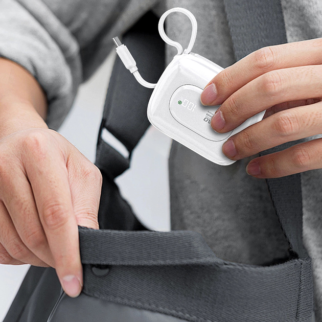 УМБ Dudao K32 10000 mAh 22.5W White (6977196682034) - зображення 3