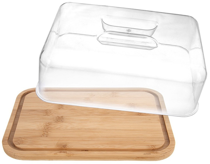 Deska do serwowania Orion drewniana z pokrywką Beżowa 28 x 22 x 11 cm (8592381212339) - obraz 1