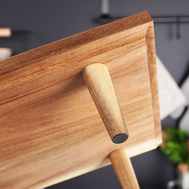 Deska do serwowania Excellent Houseware drewniana na nóżkach Beżowa 55 x 18 cm (8720573551847) - obraz 4