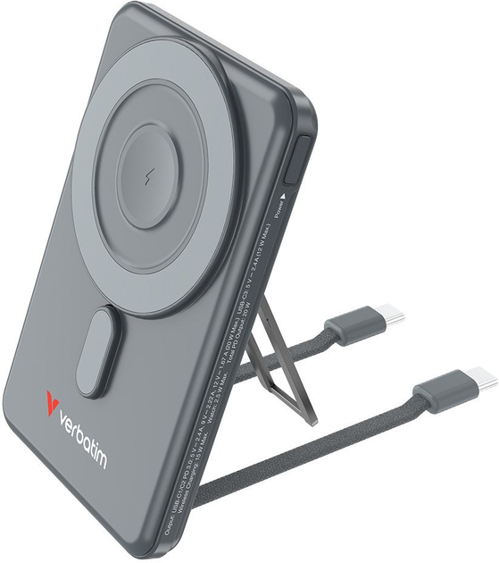 Павербанк Verbatim Charge 'n' Go 2C 5000 mAh 20 W Grey (23942322511) - зображення 1