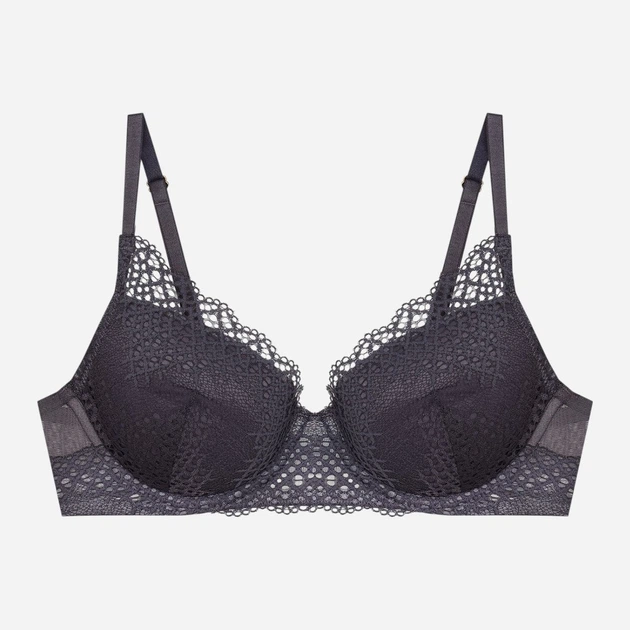 Бюстгальтер Push-up з кісточками мереживний Esotiq Caris 43656-90X 70C Сірий (5903972640340) - зображення 5