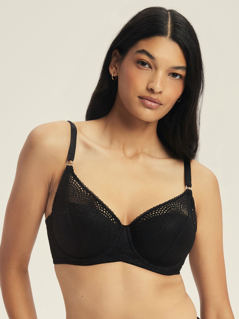 Biustonosz damski usztywniany Esotiq Marvela 43608-99X 80D Czarny (5903972636404) - obraz 1