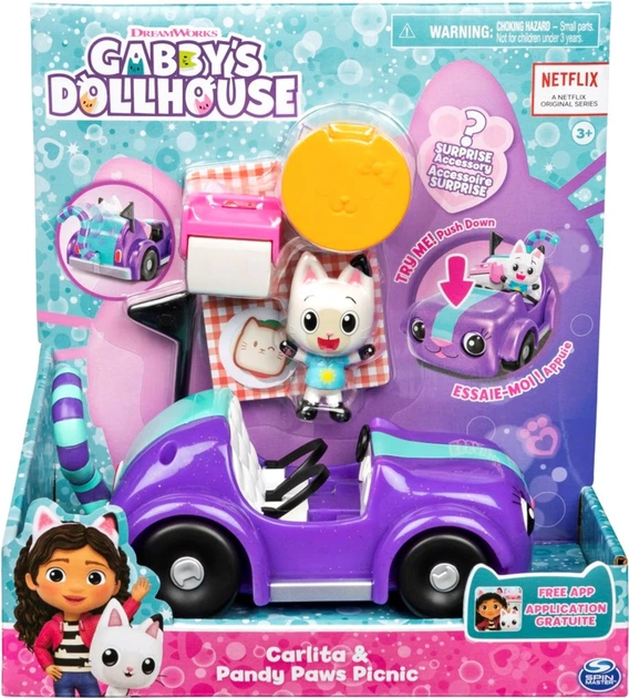 Zestaw do zabawy Spin Master Gabby’s Dollhouse Carlita and Pandy Paws Picnic (0778988374665) (955555913302418) - Outlet - obraz 1