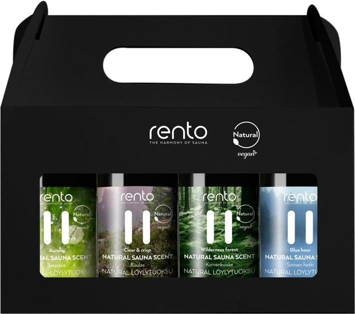 Набір ароматів для сауни Rento Natural Gift box 4 x 100 мл (612110) (955555913729974) - Уцінка - зображення 1