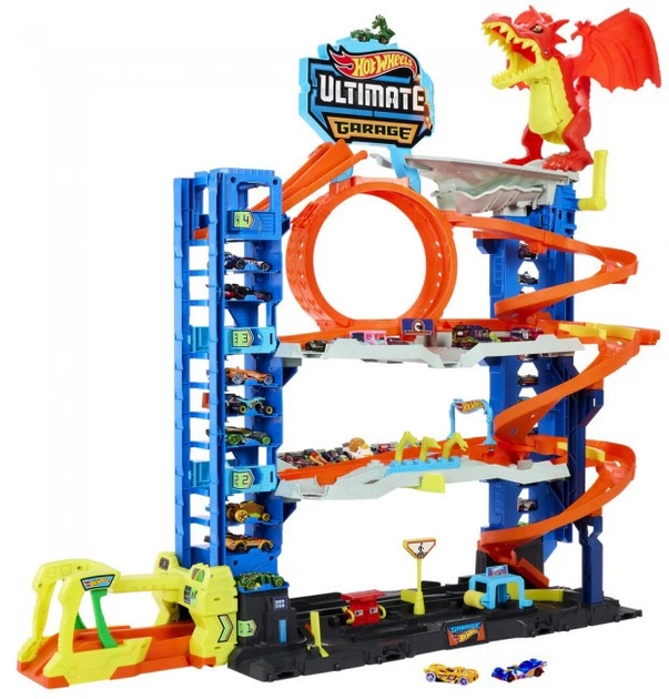 Mega Garaż Hot Wheels City Atak Smoka (0194735109722) (955555912223185) - Outlet - obraz 2