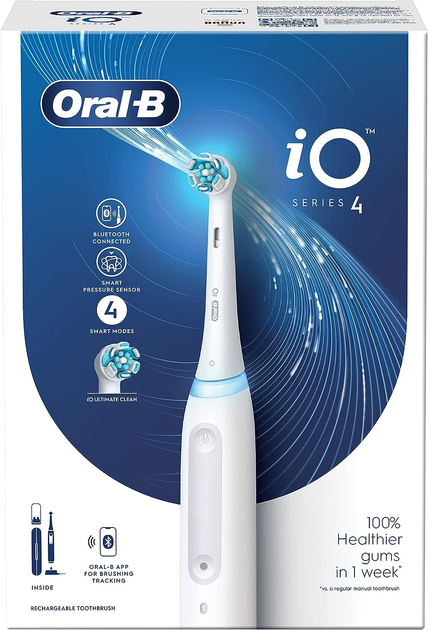Електрична зубна щітка Oral-B iO Series 4 Quite White (4210201415305) (955555912306550) - Уцінка - зображення 11