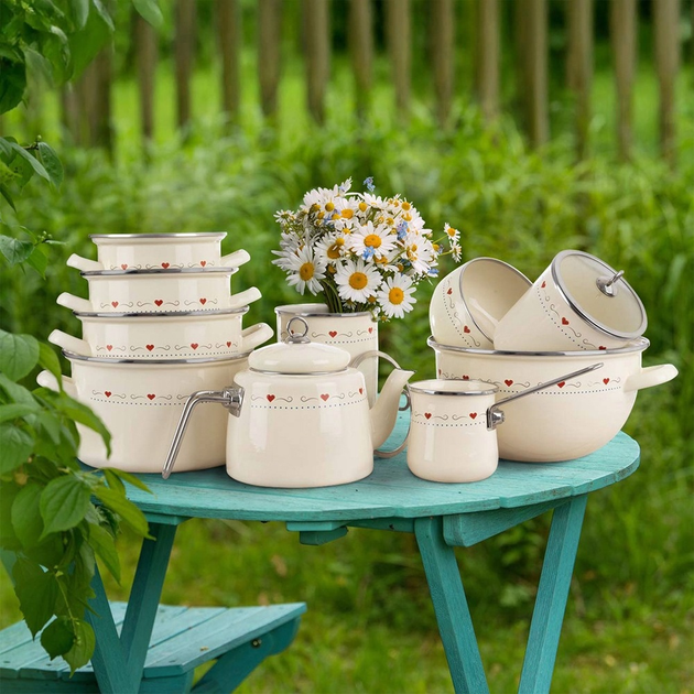 Каструля емальована Orion Tonca Кремова 1.4 л (8592381228378) - зображення 3