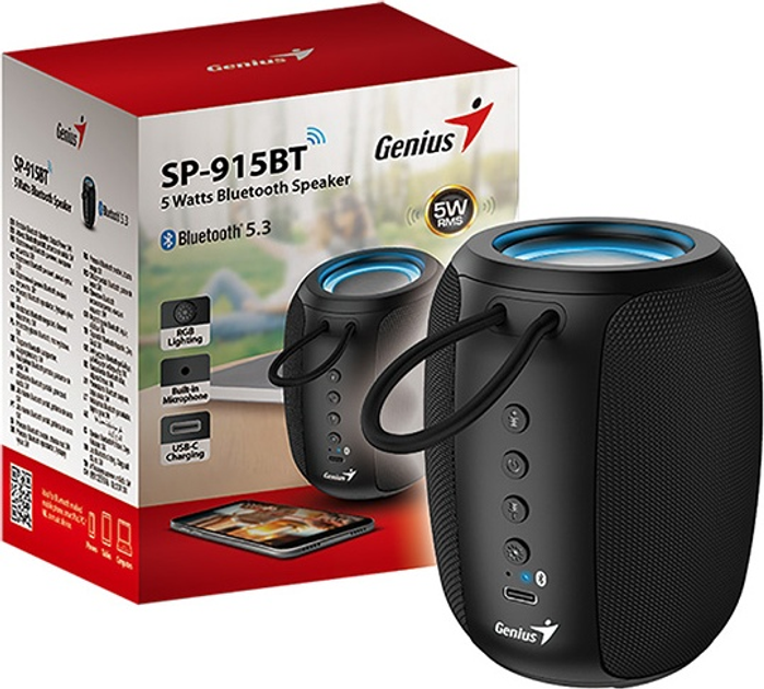 Портативна колонка Genius SP-915BT 5W RGB Black (31730052400) - зображення 5