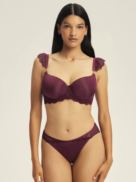 Бюстгальтер Push-up з кісточками Esotiq Ofiel 44215-93X 75G Бордовий (5903972665725) - зображення 3