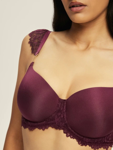 Бюстгальтер Push-up з кісточками Esotiq Ofiel 44215-93X 80D Бордовий (5903972665589) - зображення 5