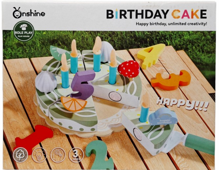 Дерев’яна іграшка Swede тортик з аксесуарами (5902496210879) - зображення 1