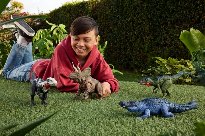 Динозавр Тиранотитан Мир Юрского Периода Jurassic World Rebirth Gigantic Thrashers Tyrannotitian Mattel (JCL75) - Фото 6 Динозавр Тиранотитан Мир Юрского Периода Jurassic World Rebirth Gigantic Thrashers Tyrannotitian Mattel (JCL75) - изображение 6